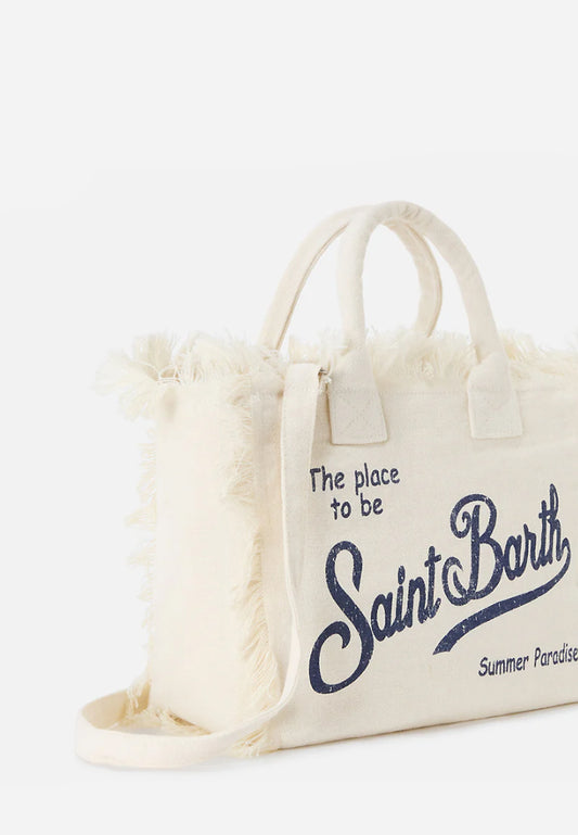 COLETTE LINEN HAND BAG WITH STRAP