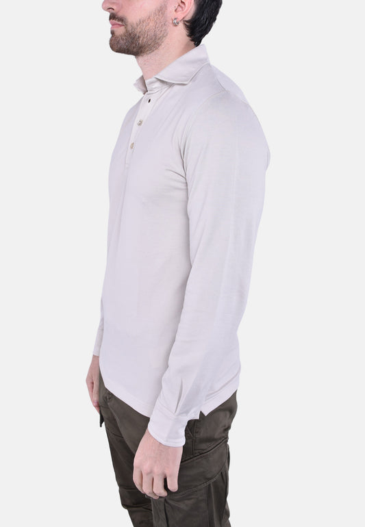 POLO IN COTONE MANICA LUNGA