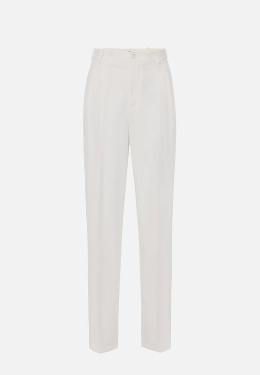 PANTALONI IN GABARDINA CON PENCES