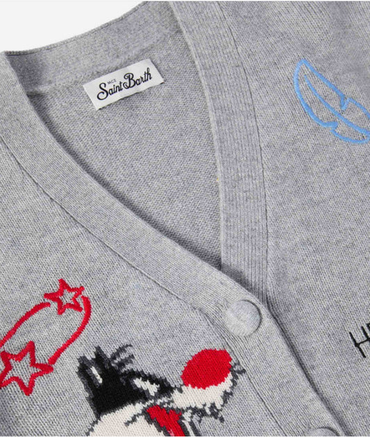 SASI DONEGAL LONG JACQUARD CARDIGAN