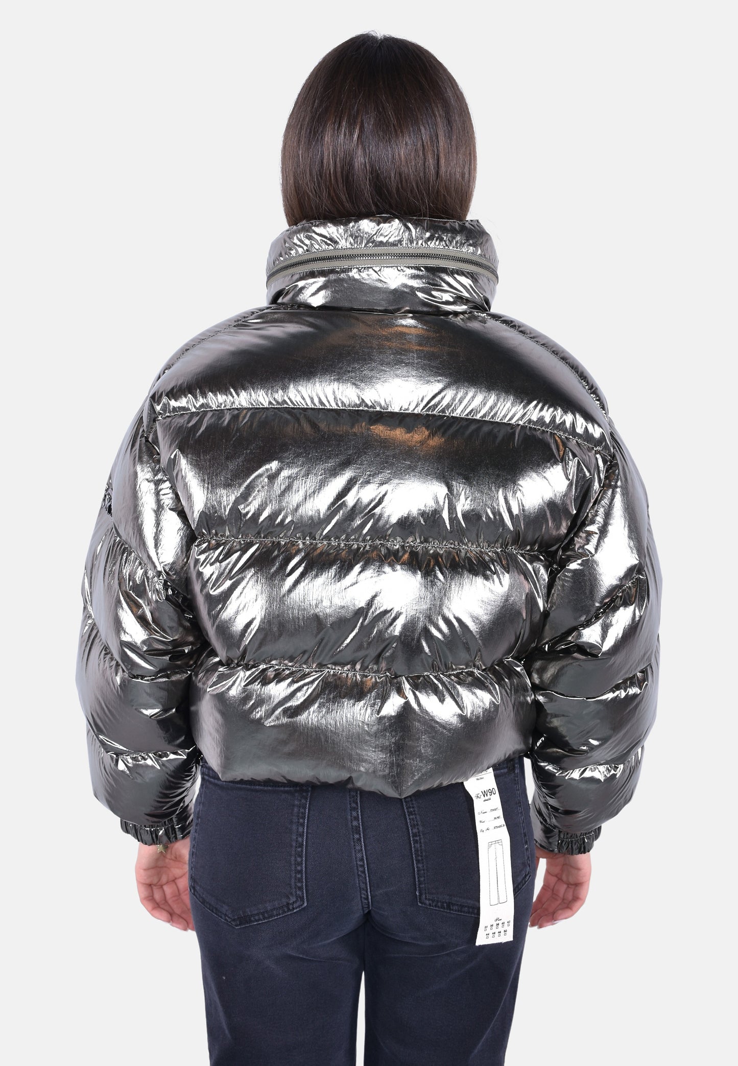 METALLIC SHORT DOWN JACKET