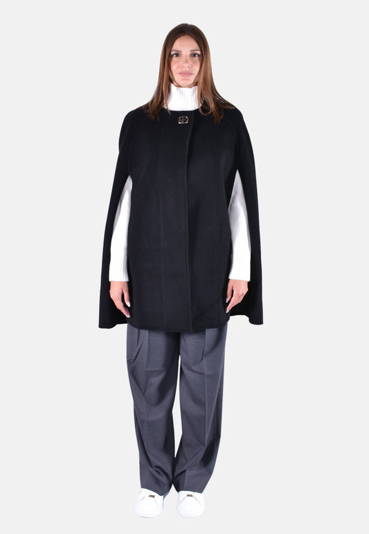 TURN LOCK WOOL CAPE