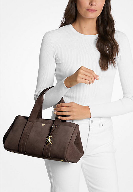 BORSA A MANO ROMEE PICCOLA IN PELLE SCAMOSCIATA