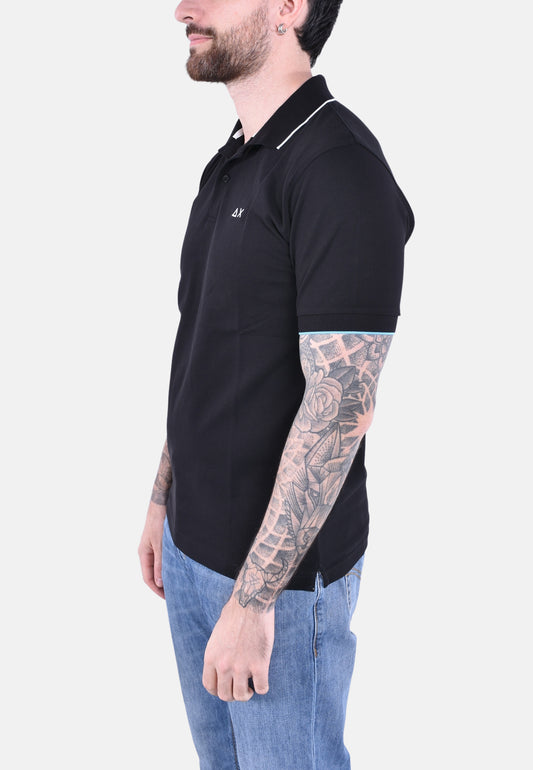 POLO SMALL STRIPES ON COLLAR SHORT SLEEVES