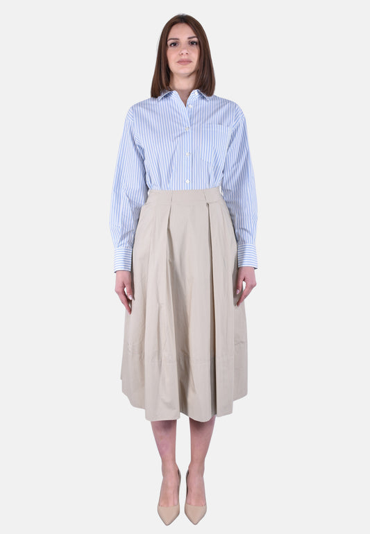 COTTON POPLIN SKIRT