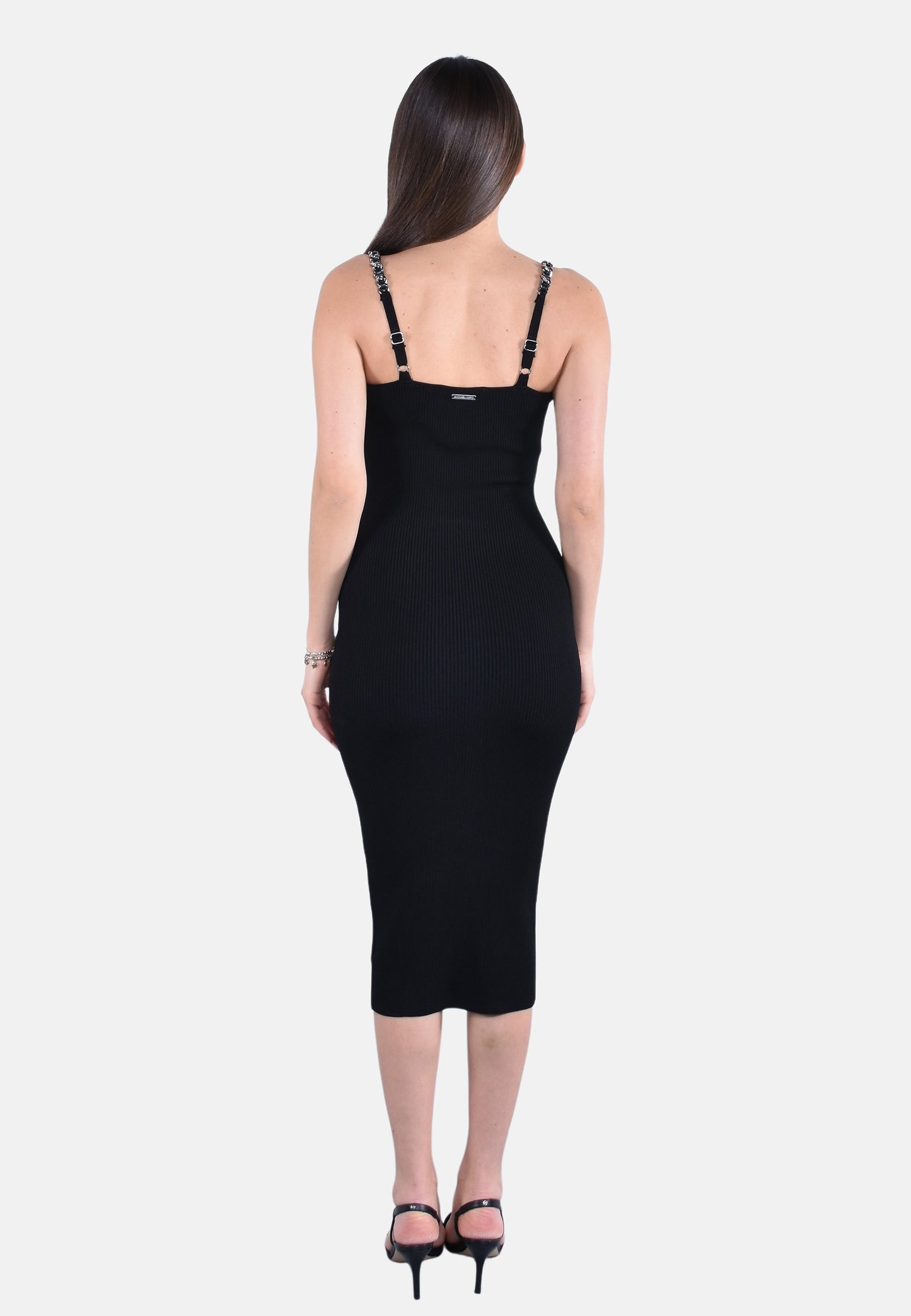 CHAIN STRAP MIDI DRESS
