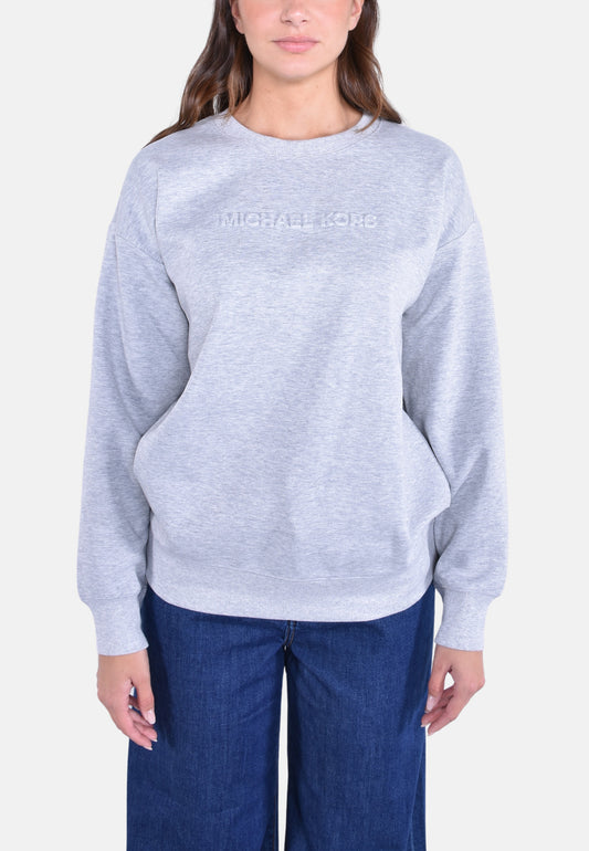 MK EMBOSSED LOGO CREW