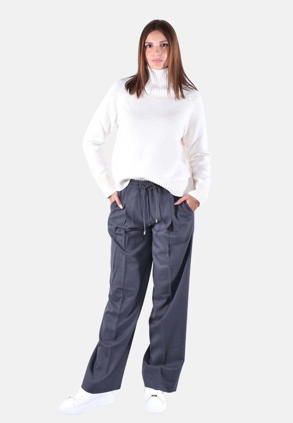PLEATED TRACK PANT