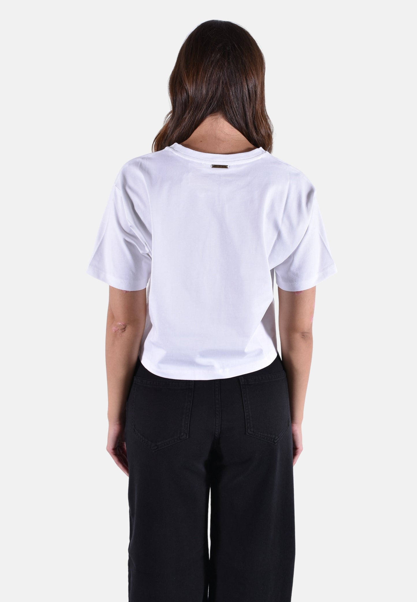 T-SHIRT IN JERSEY DI COTONE CON LOGO E BORCHIE