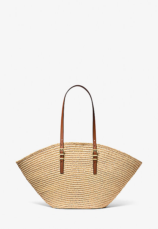 BORSA TOTE ISA GRANDE IN PAGLIA LAVORATA A MANO