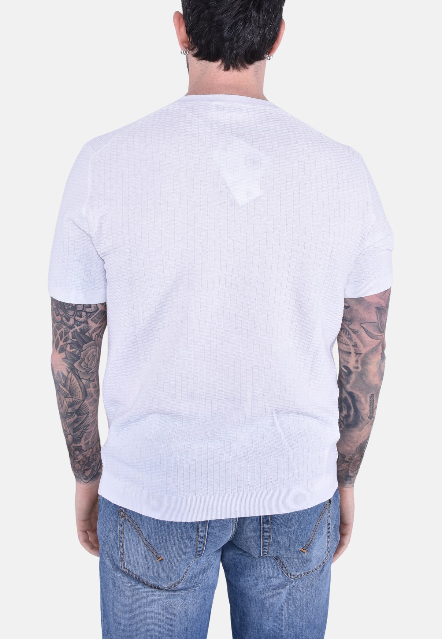 T-SHIRT IN MISTO COTONE LINO