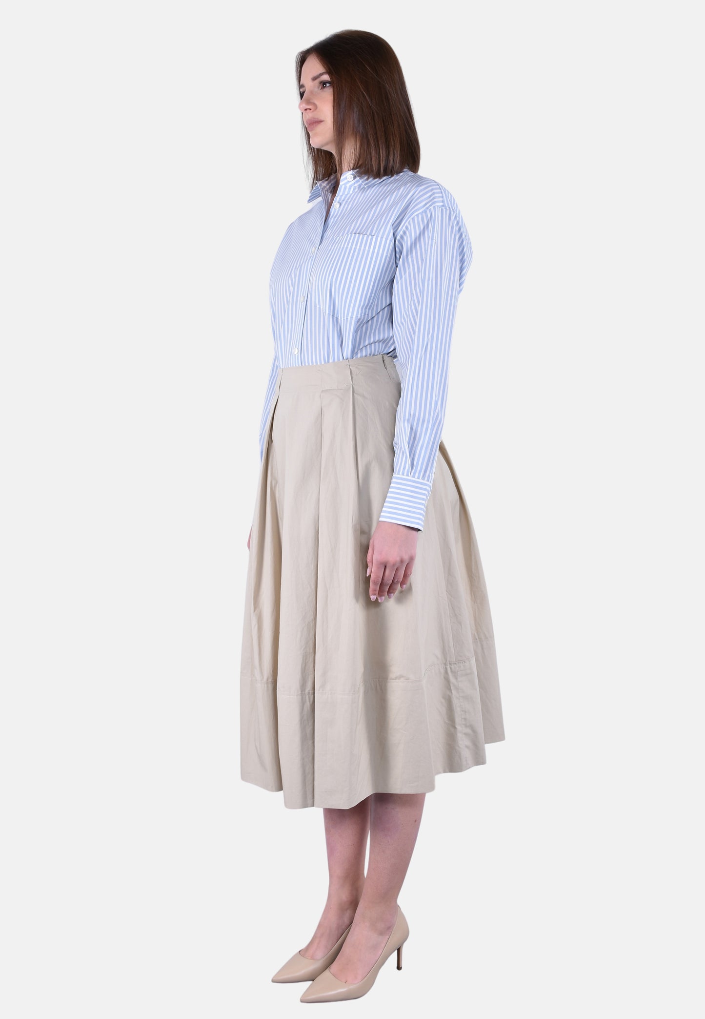 COTTON POPLIN SKIRT