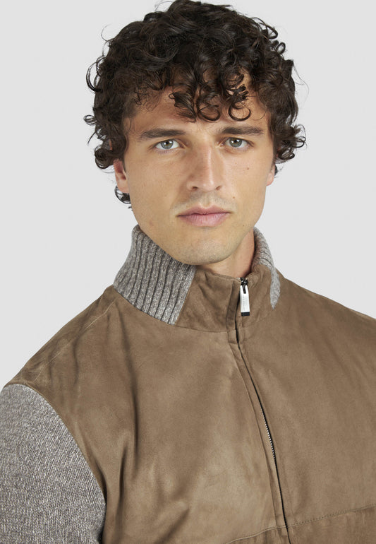 MAGLIA FULL ZIP RIVIERA IN LANA E CASHMERE