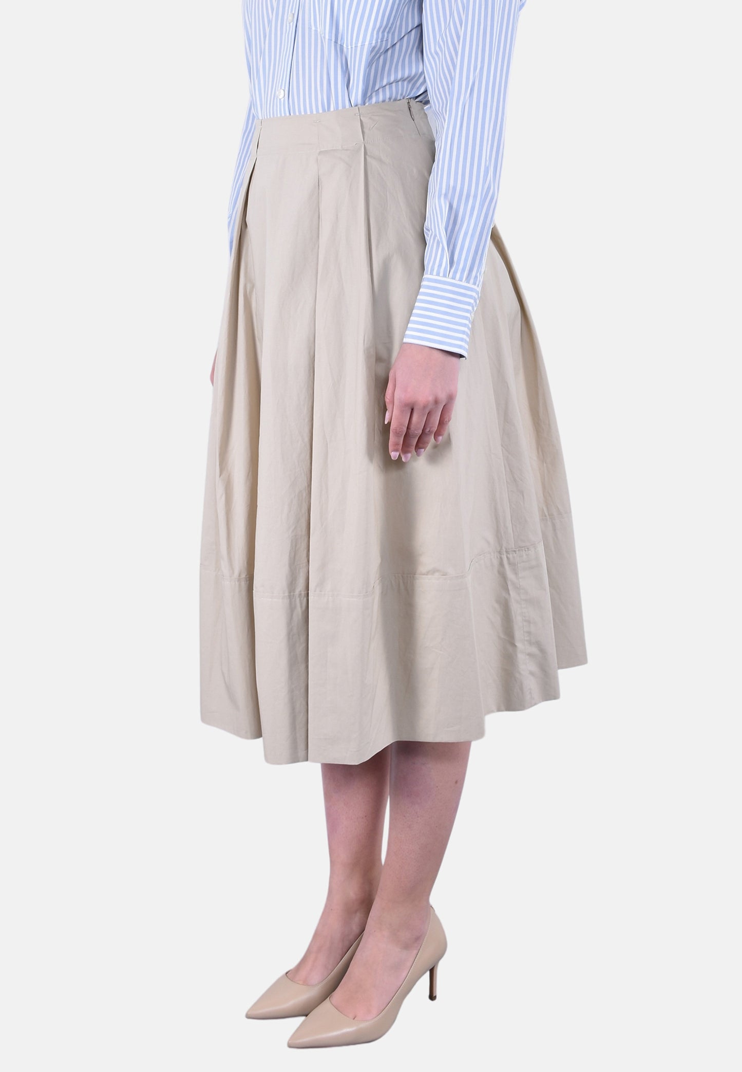 COTTON POPLIN SKIRT