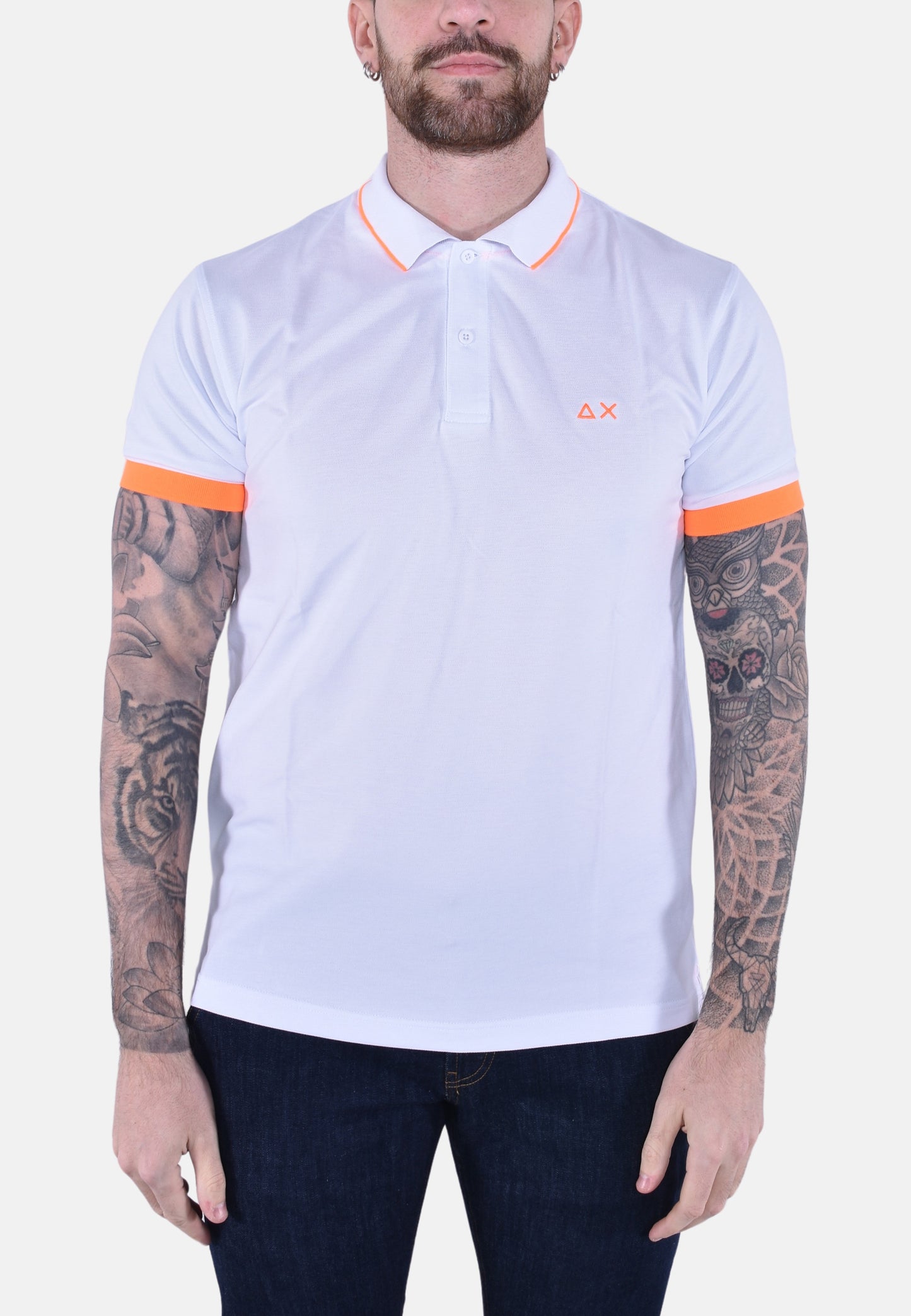 POLO SMALL STRIPE FLUO SHORT SLEEVES