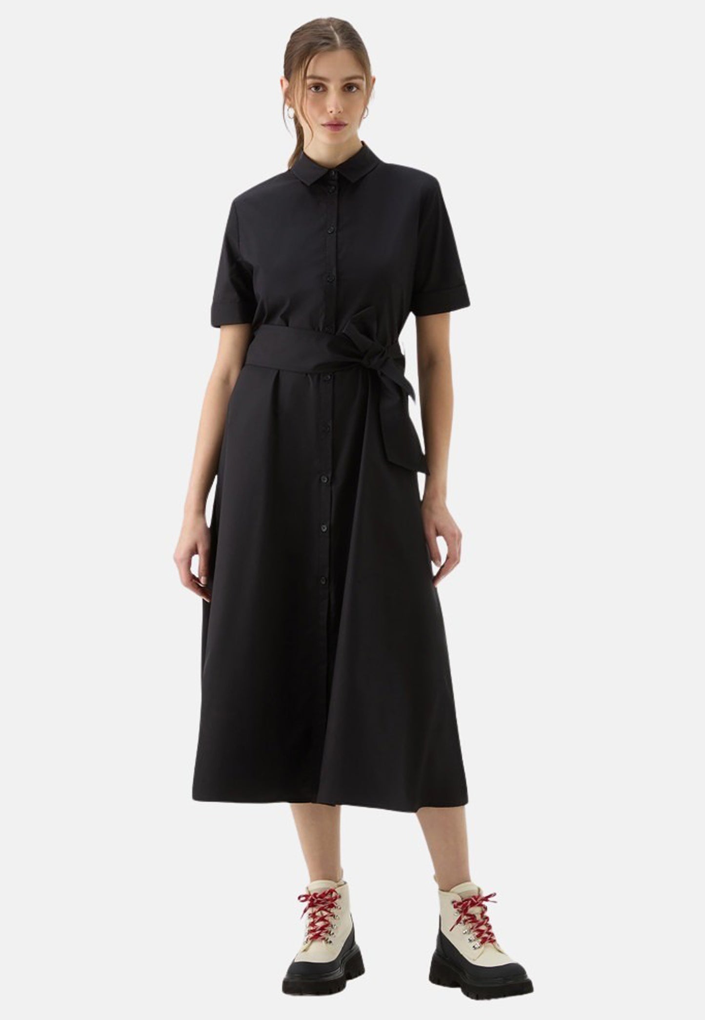 ABITO POPLIN LONG DRESS