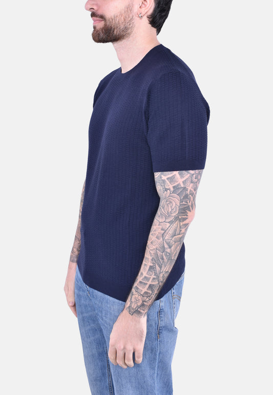 T-SHIRT GIROCOLLO IN COTONE