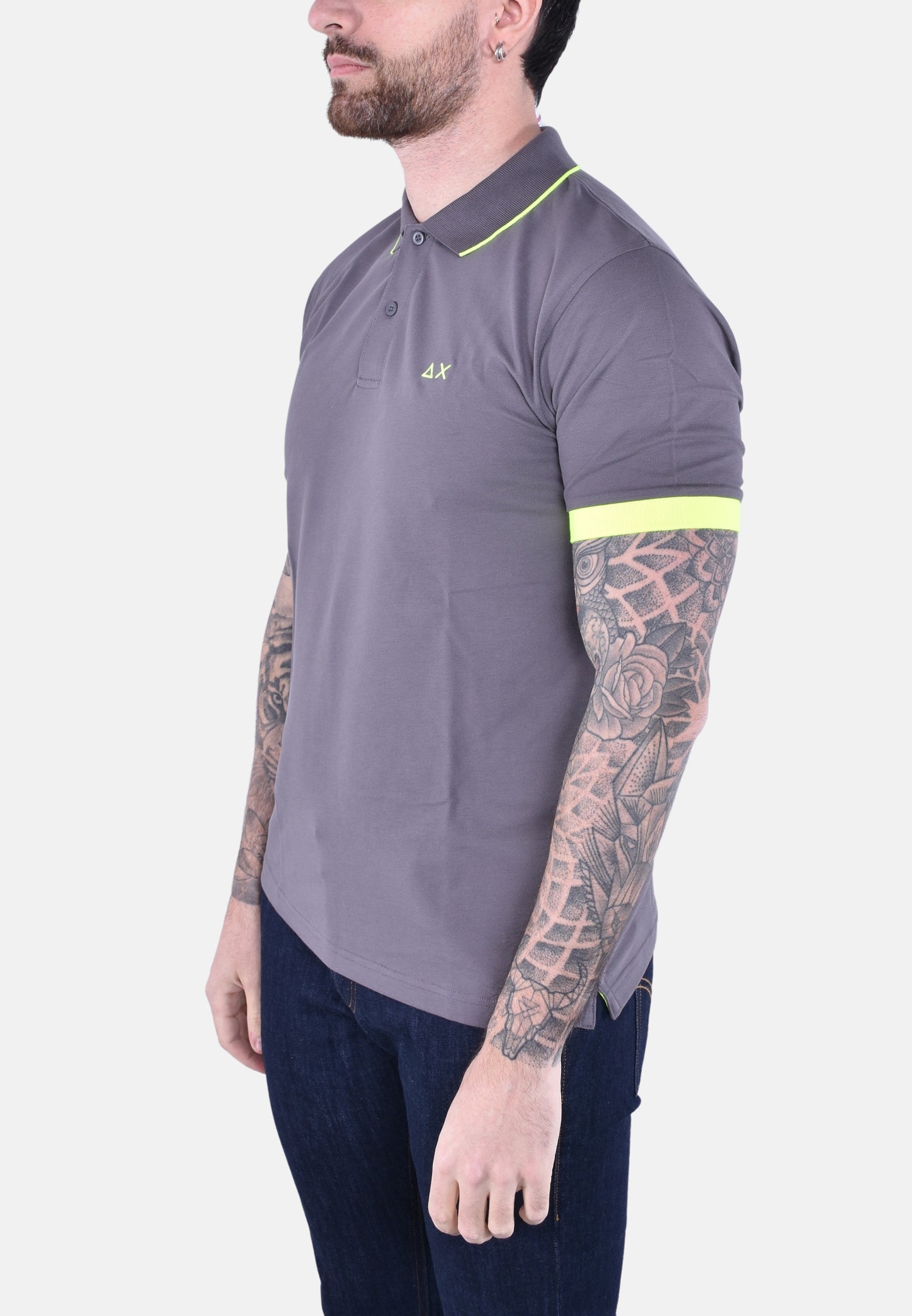 POLO SMALL STRIPE FLUO SHORT SLEEVES