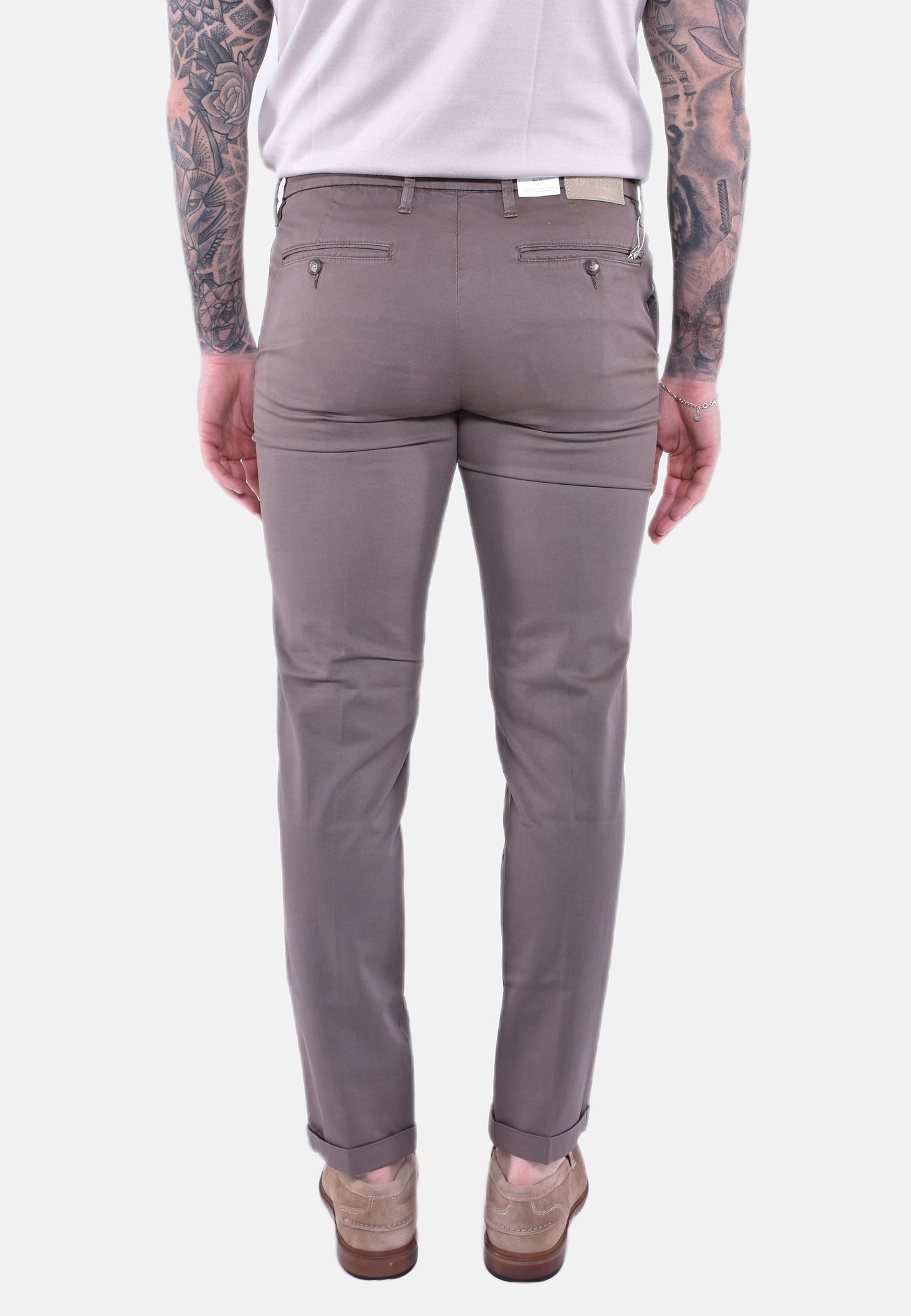 MUCHA CHINOS UOMO CON RISVOLTO