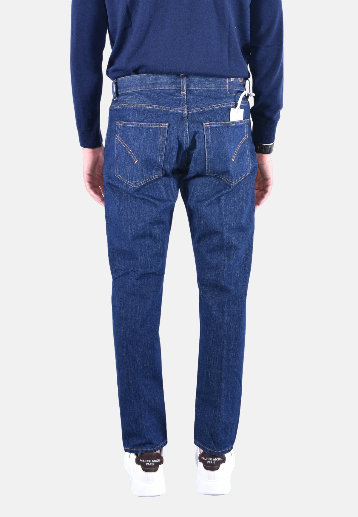 DIAN SLIM-FIT CARROT-CUT 5-POCKET JEANS IN BLUE 12.5 OZ RIGID DENIM