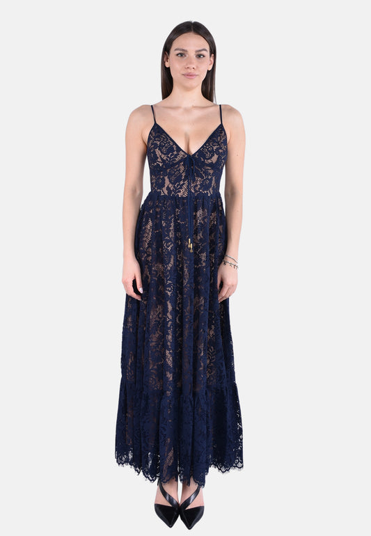 CORDED LACE MAXI DRESS