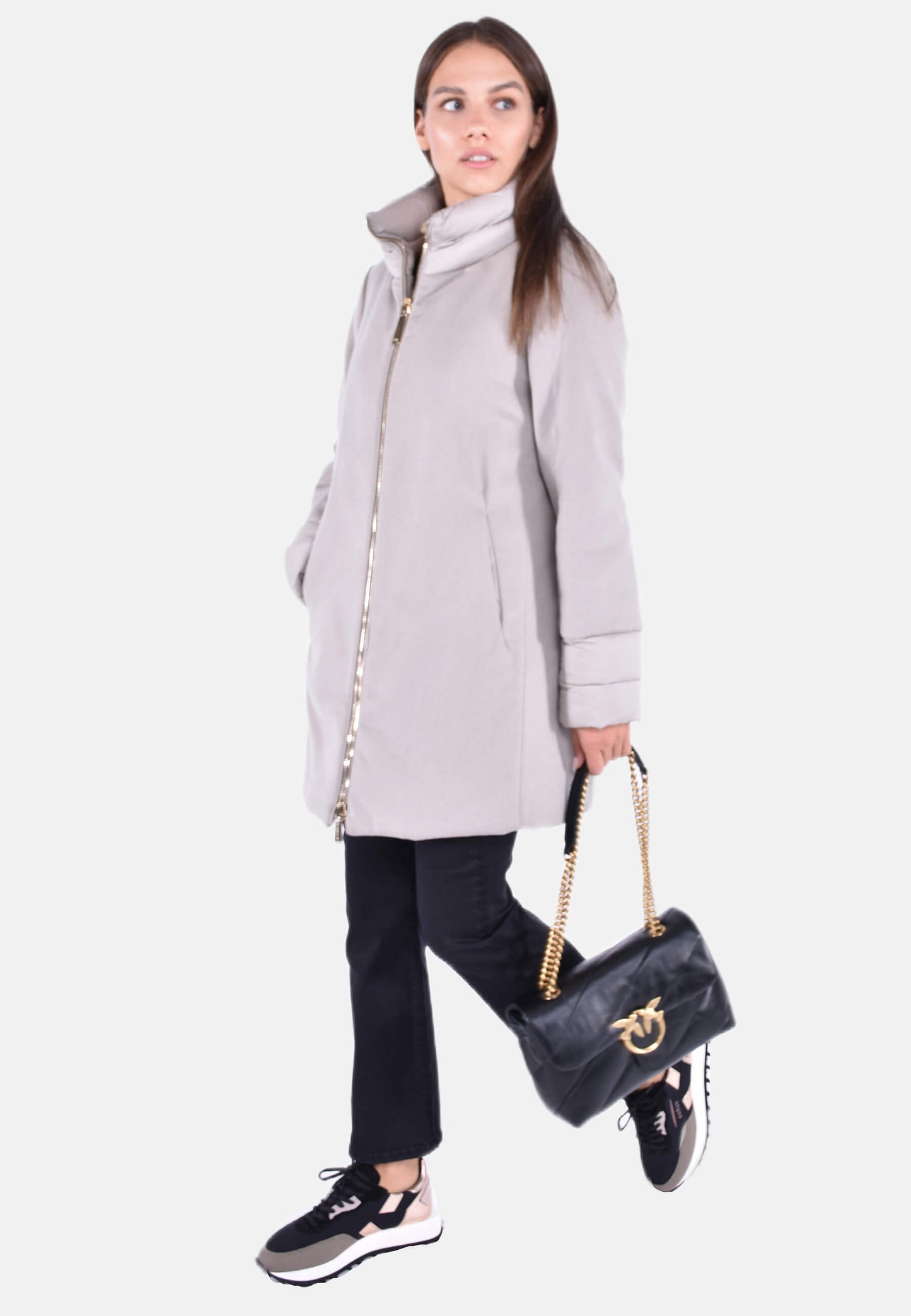 GIUBBOTTO IN LANA E PIUMA ABETE-LE