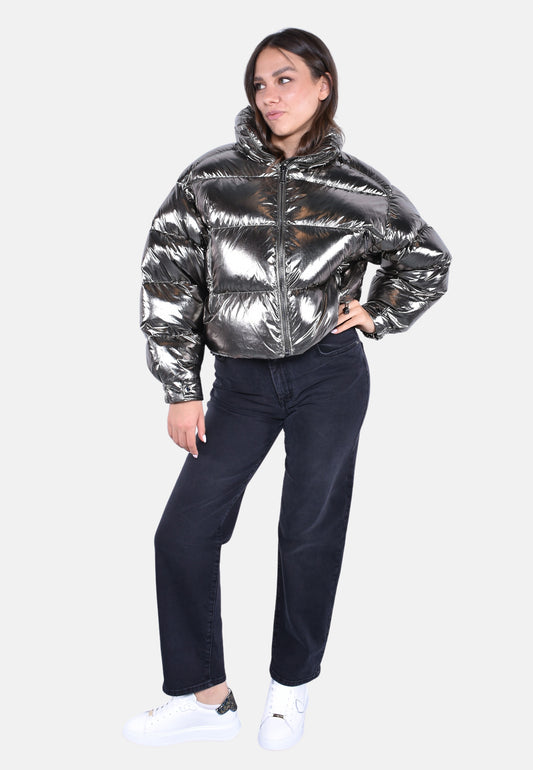 METALLIC SHORT DOWN JACKET