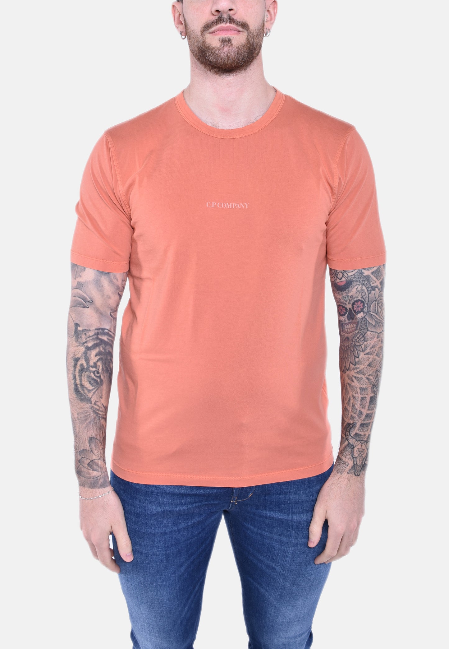 24/1 JERSEY RESIST DYED LOGO T-SHIRT