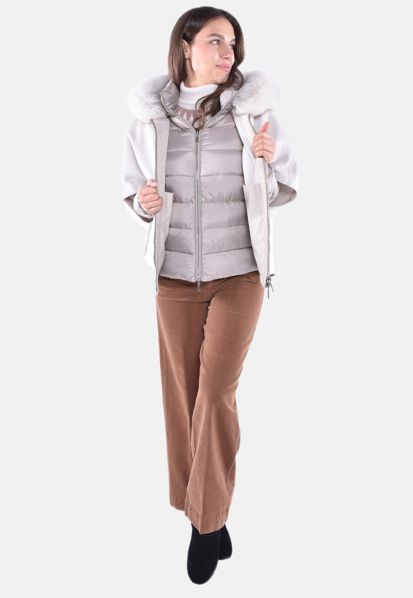 CAPPA IN LANA CON PIUMINO STACCABILE PEGASO