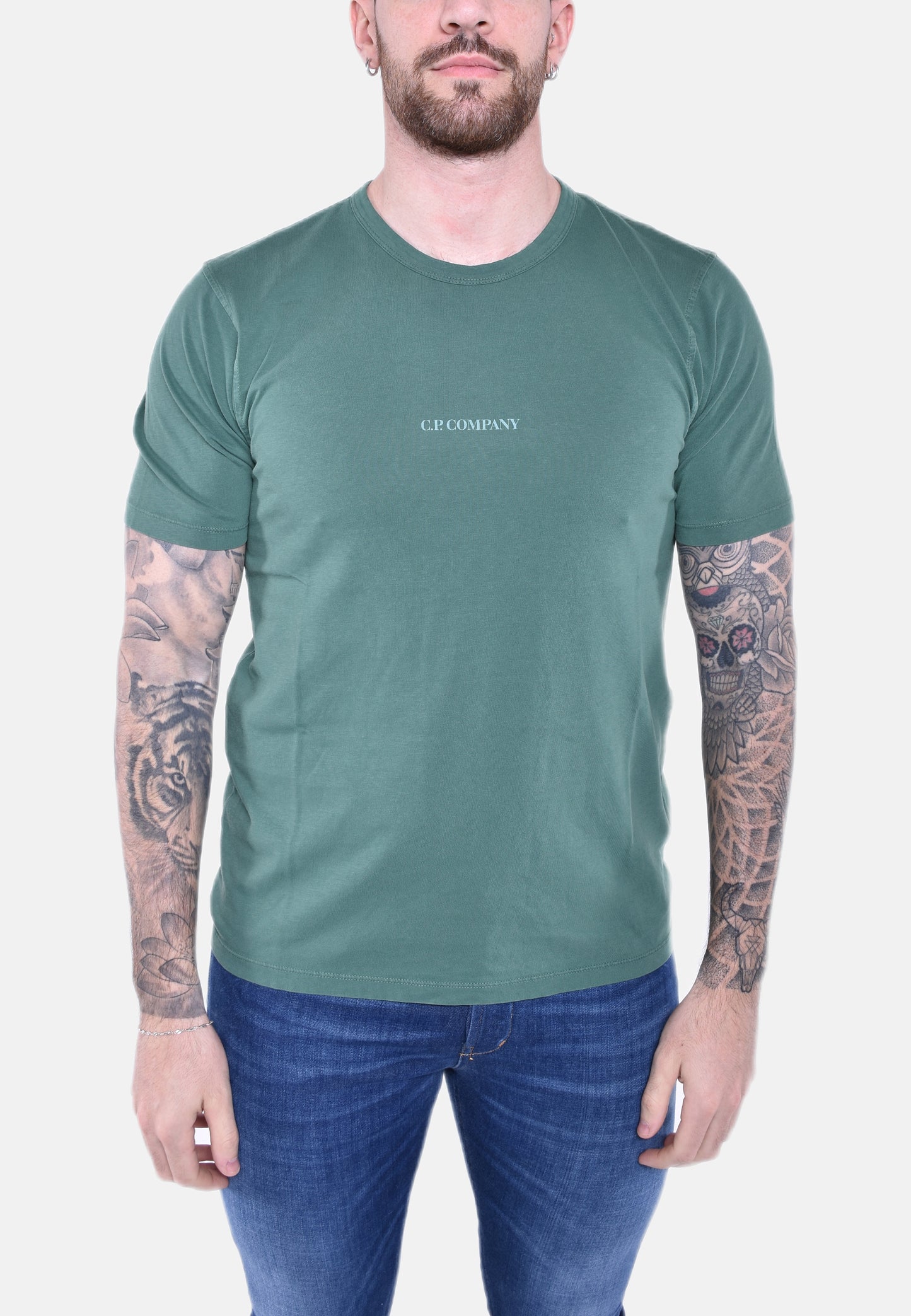 24/1 JERSEY RESIST DYED LOGO T-SHIRT