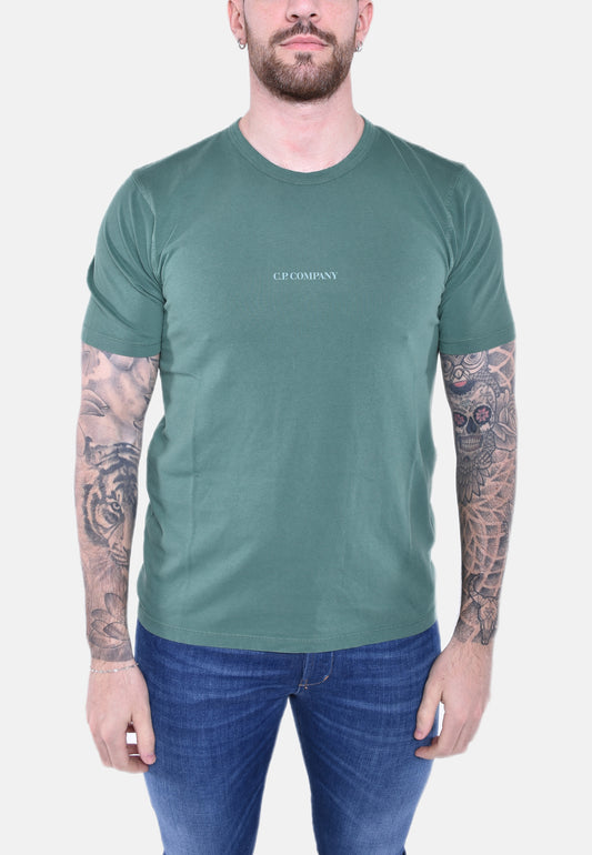 24/1 JERSEY RESIST DYED LOGO T-SHIRT