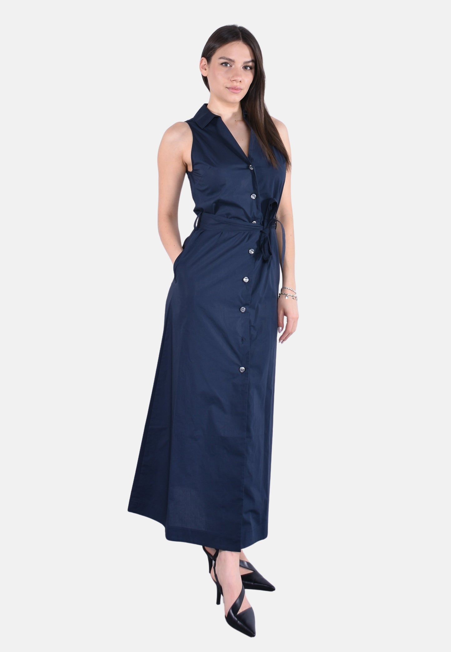 COTTON POPLIN SHIRT DRESS