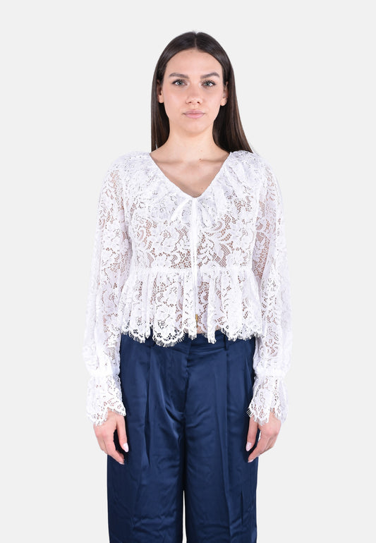 LACE V NECK TOP
