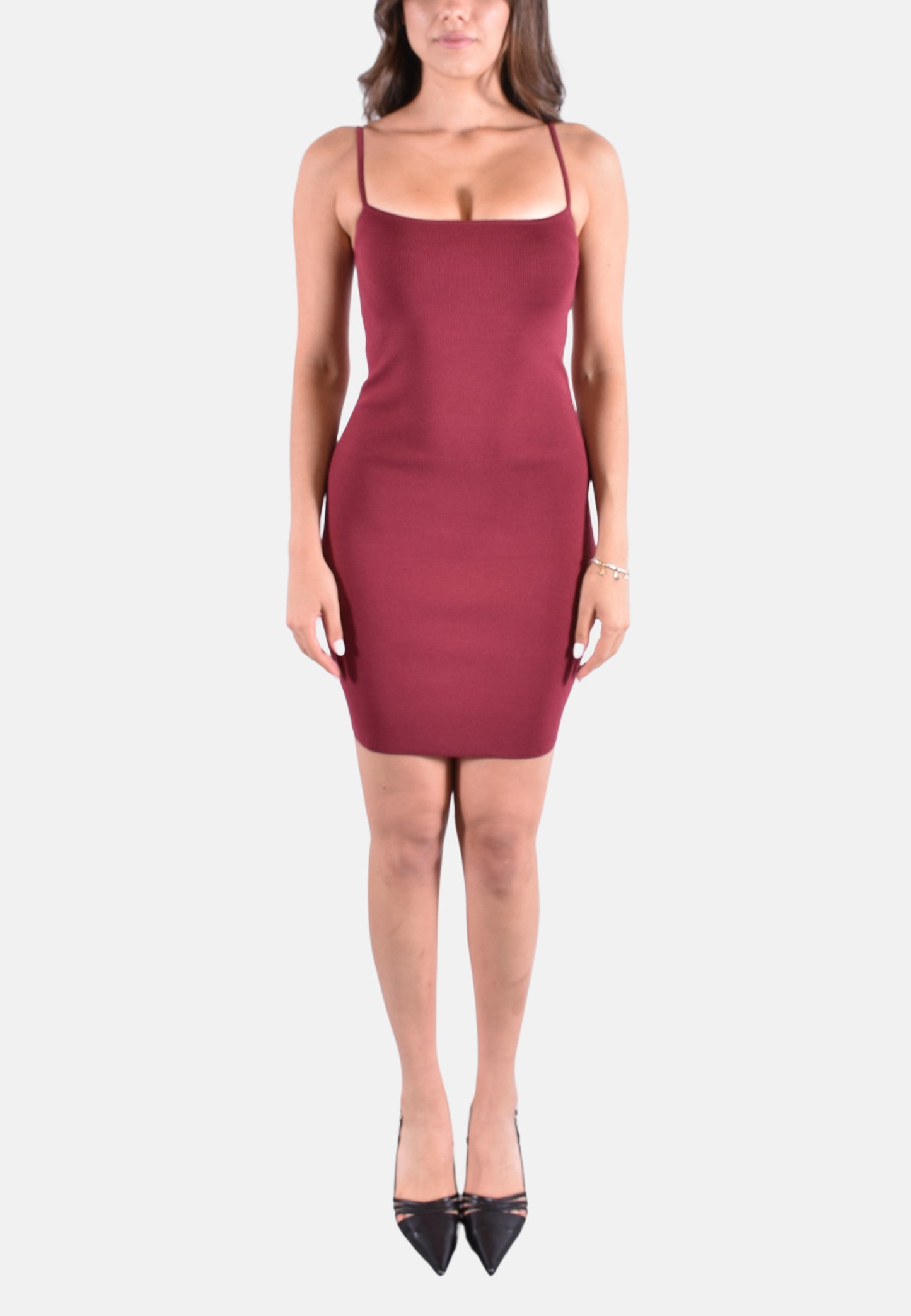 ABITO IN MAGLIA STRETCH CON SPALLINE