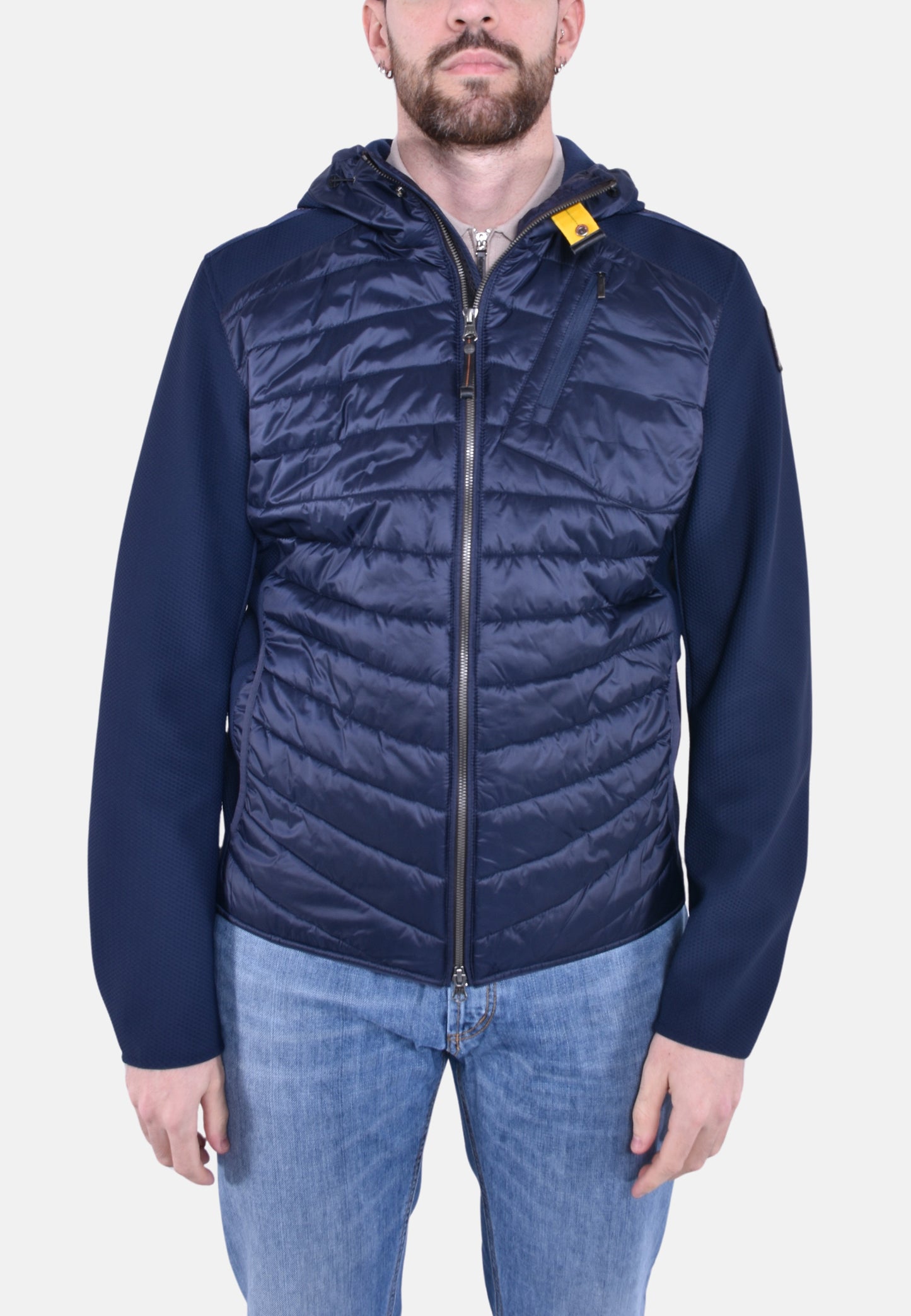 NOLAN FLEECE NYLON HOODED JACKET