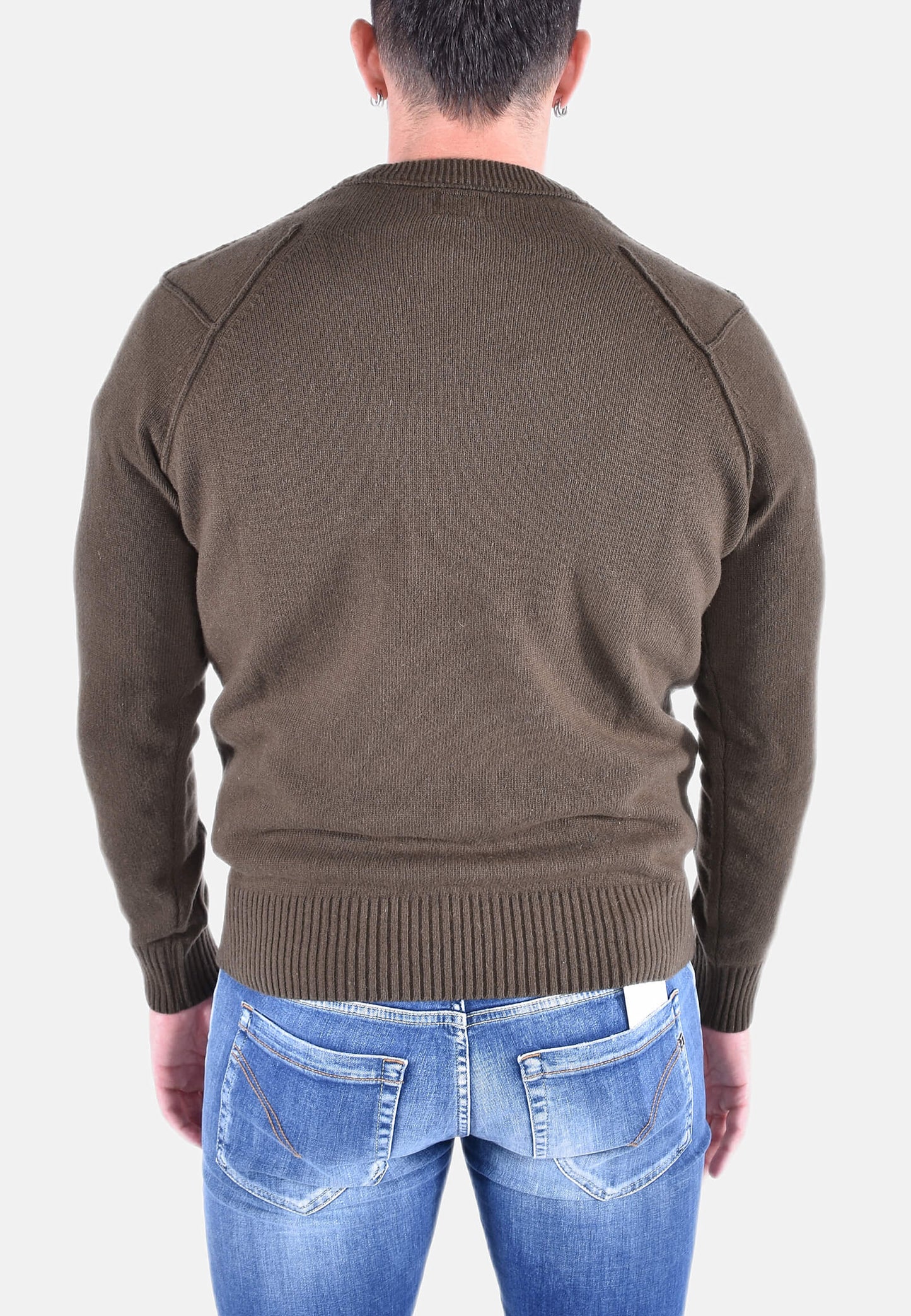 LAMBSWOOL GRS CREW NECK KNIT