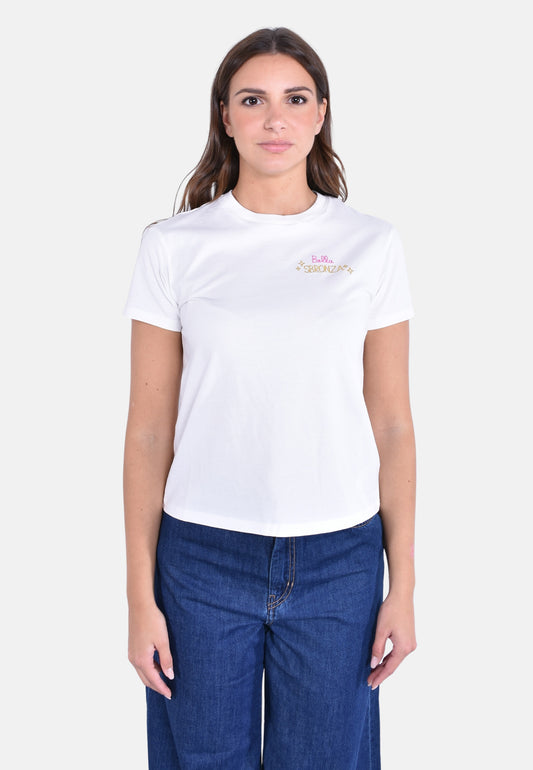EMILIE COTTON CREW NECK T-SHIRT
