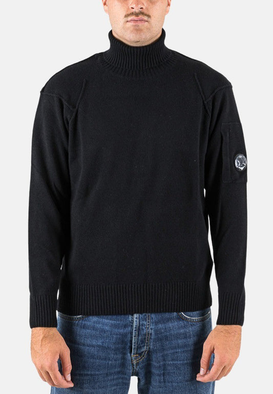 LAMBSWOOL GRS ROLL NECK KNIT