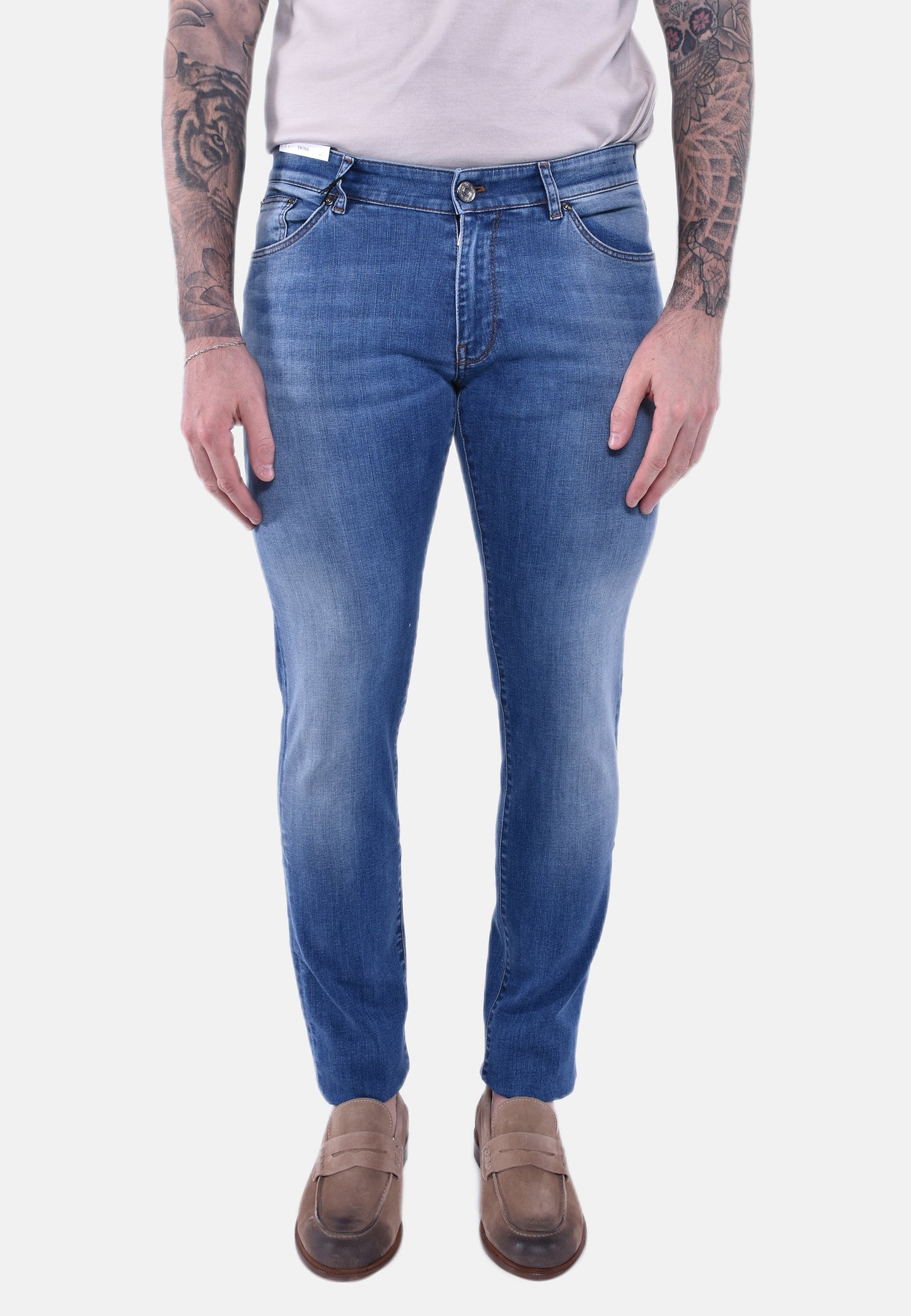 PANTALONE SWING INDIGO TRAVEL DENIM