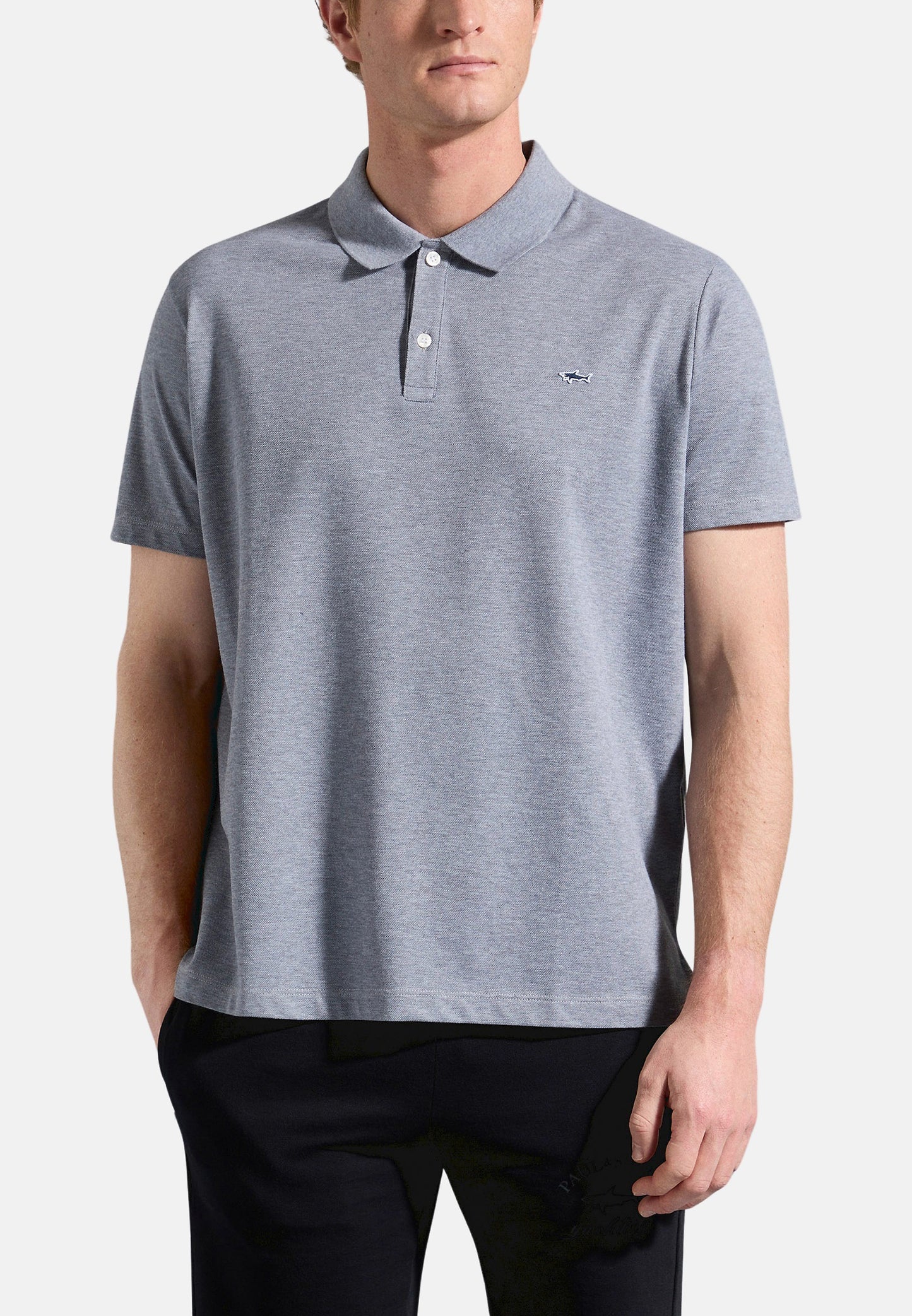 POLO IN COTONE DOUBLE PIQUE CON SHARK