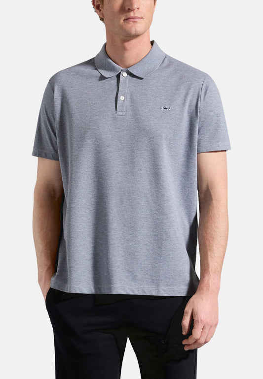 POLO IN COTONE DOUBLE PIQUE CON SHARK