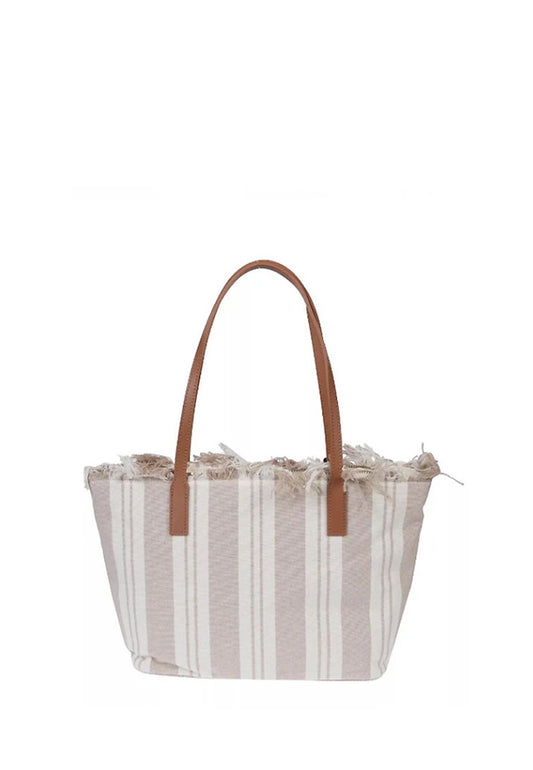 CITY BAG MID FRINGE - DOUBLE STRIPES