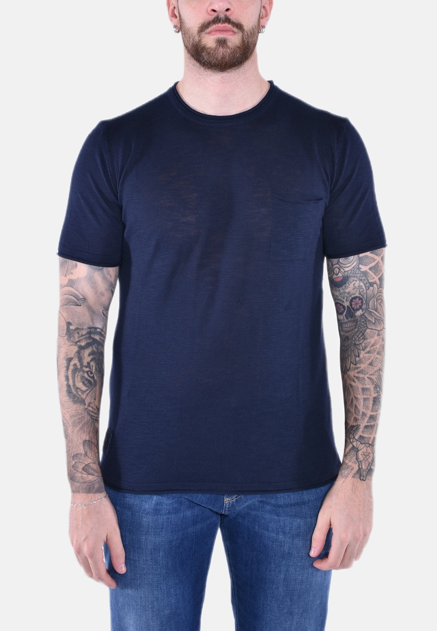 T-SHIRT GIROCOLLO IN MAGLIA LEGGERA