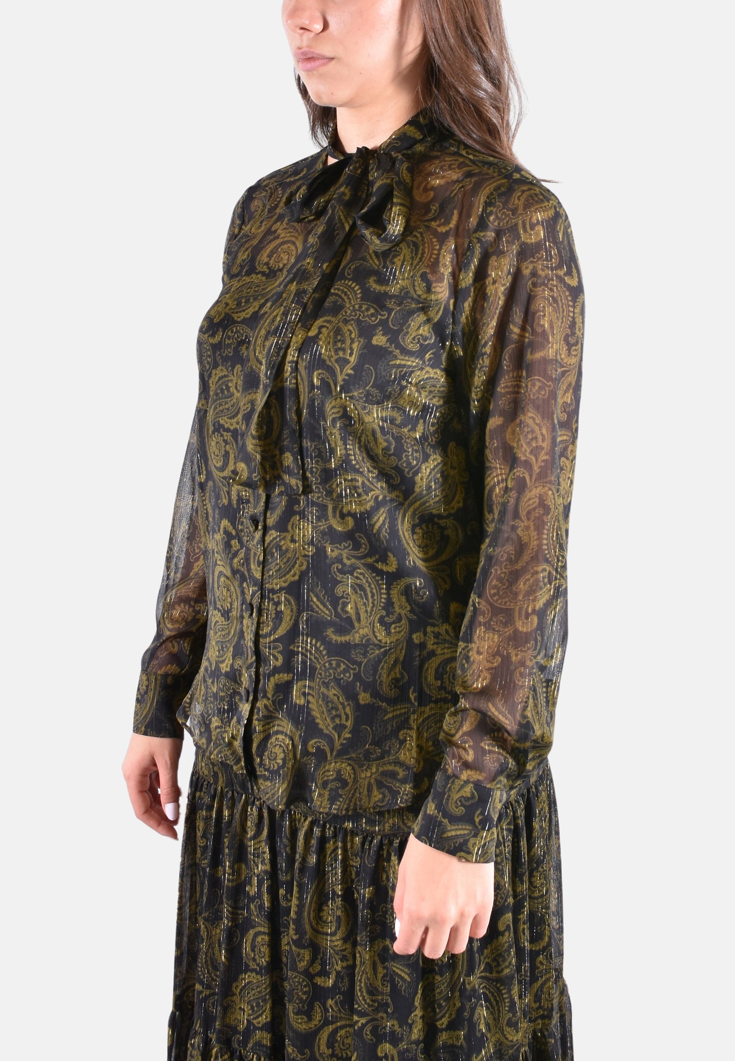 BLUSA IN GEORGETTE CON STAMPA PAISLEY