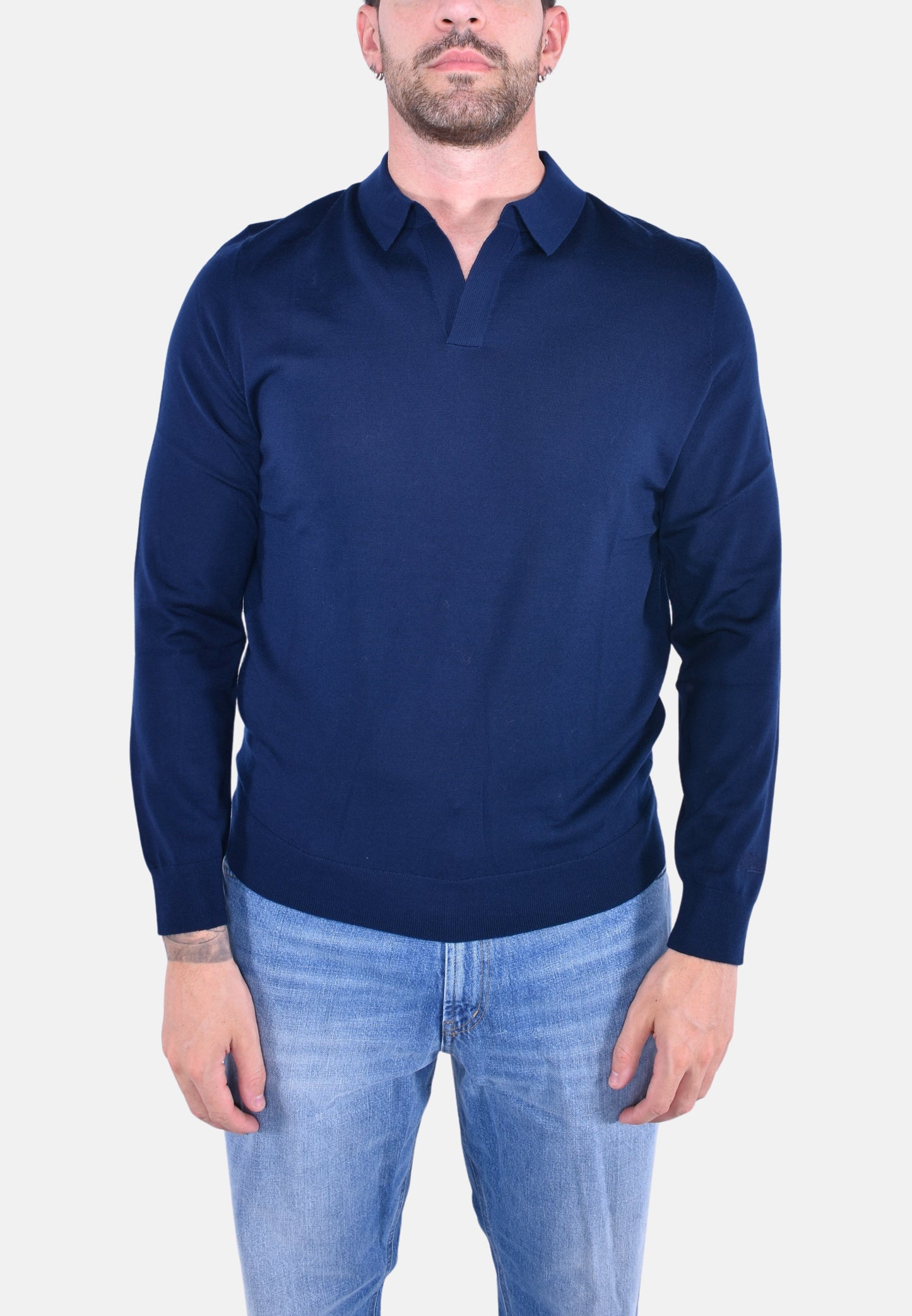 COVENT MERINO KNIT LONG SLEEVE POLO