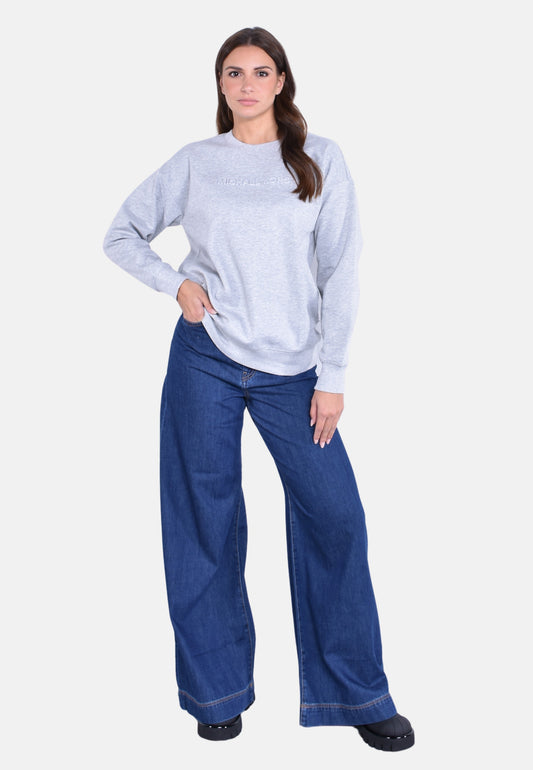 MK EMBOSSED LOGO CREW