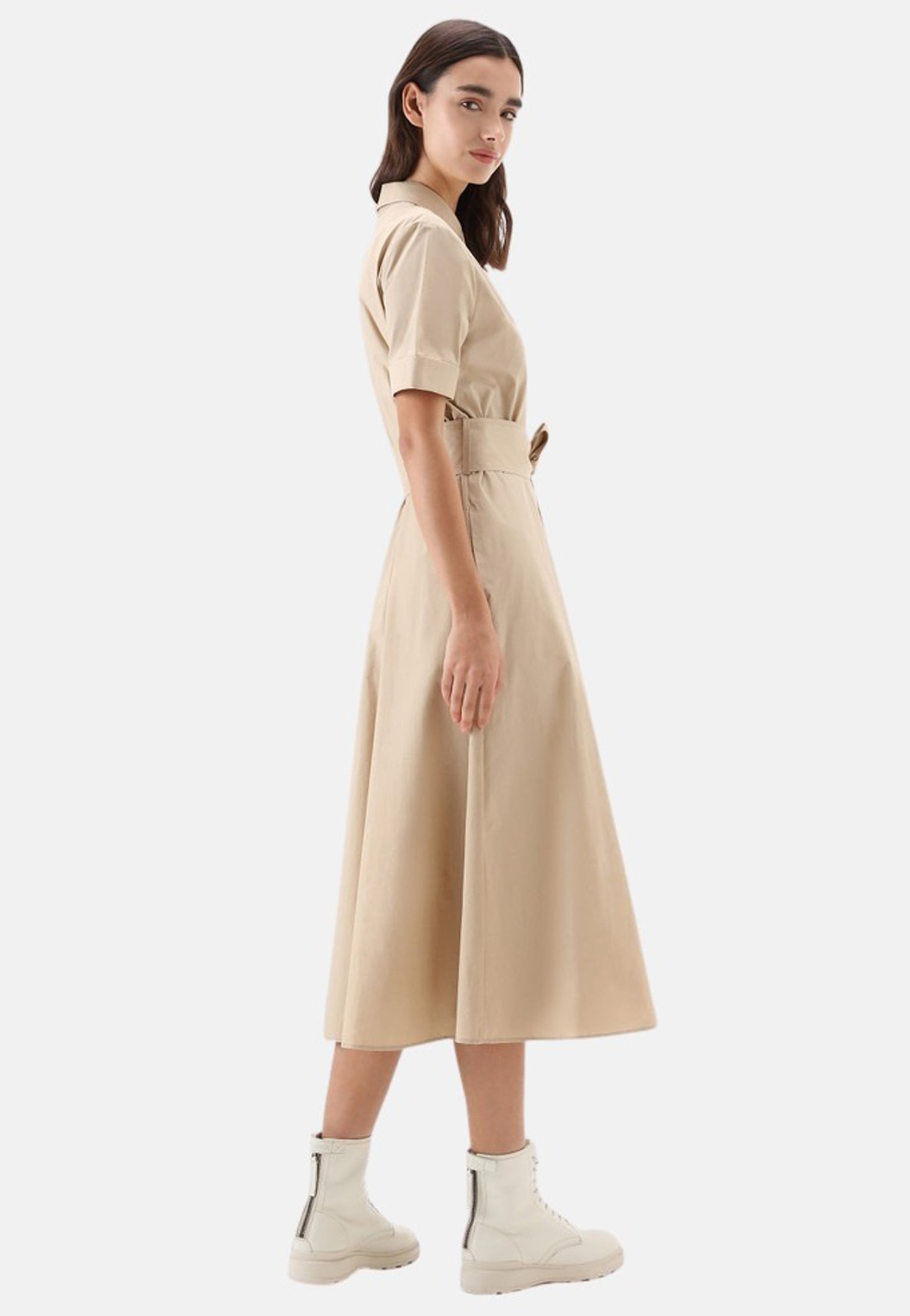 ABITO POPLIN LONG DRESS