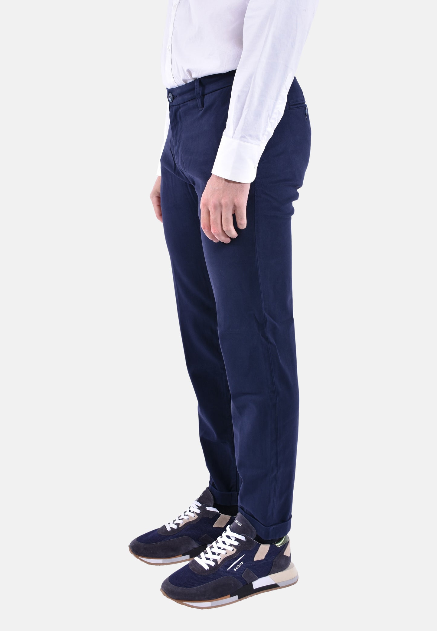 MUCHA CHINOS UOMO CON RISVOLTO