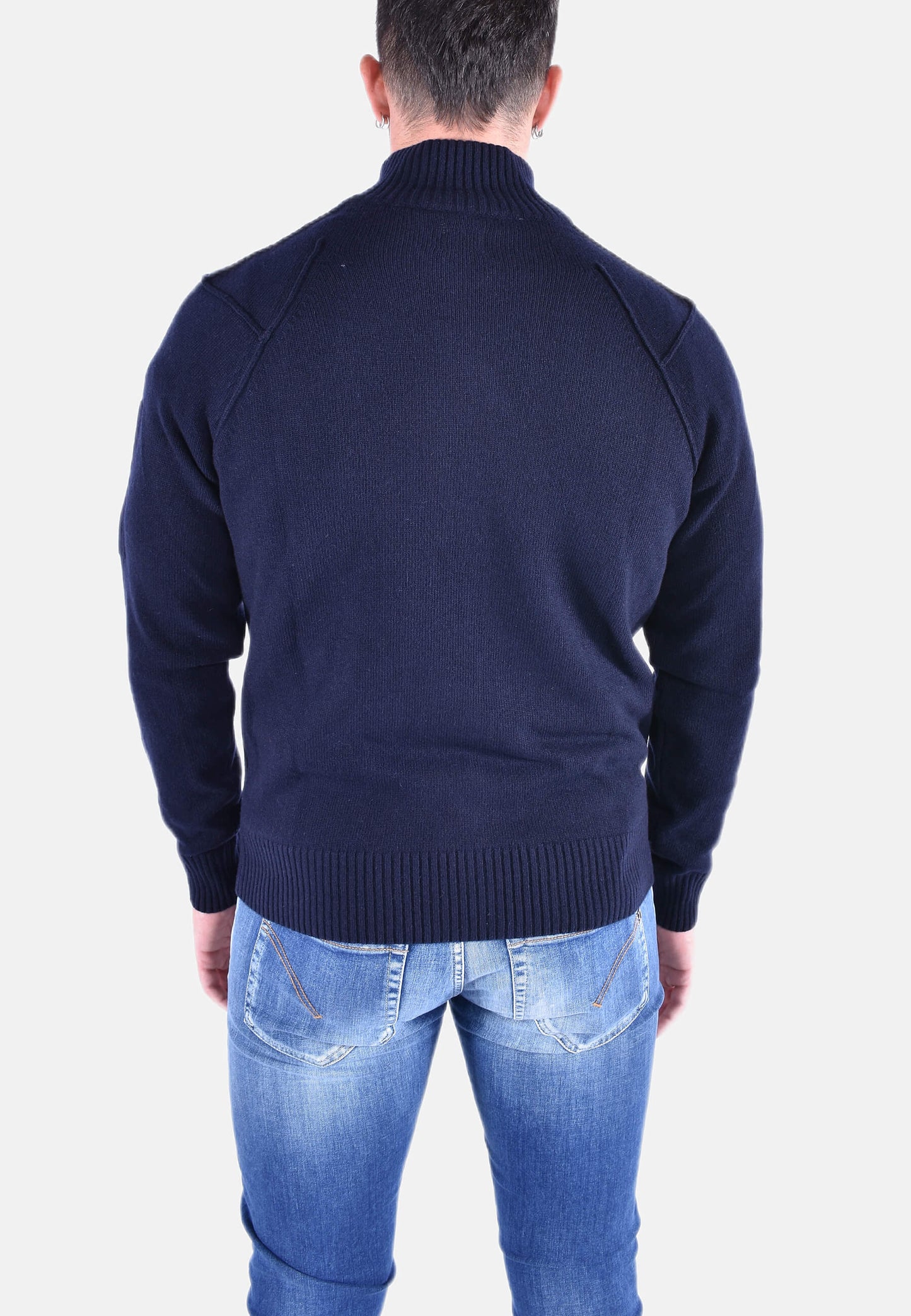 LAMBSWOOL ZIPPED KNIT