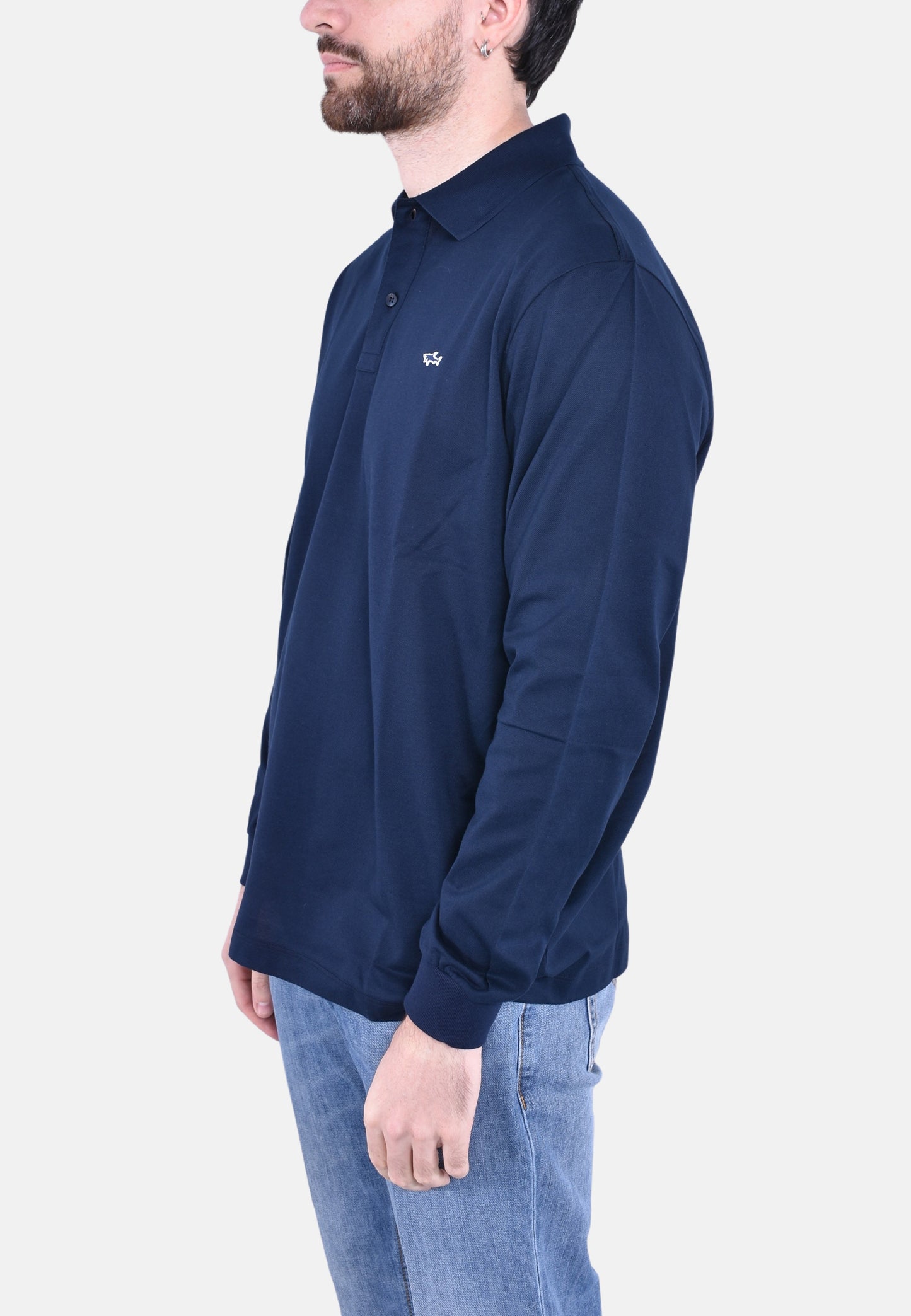 POLO MANICA LUNGA IN COTONE DOUBLE PIQUE